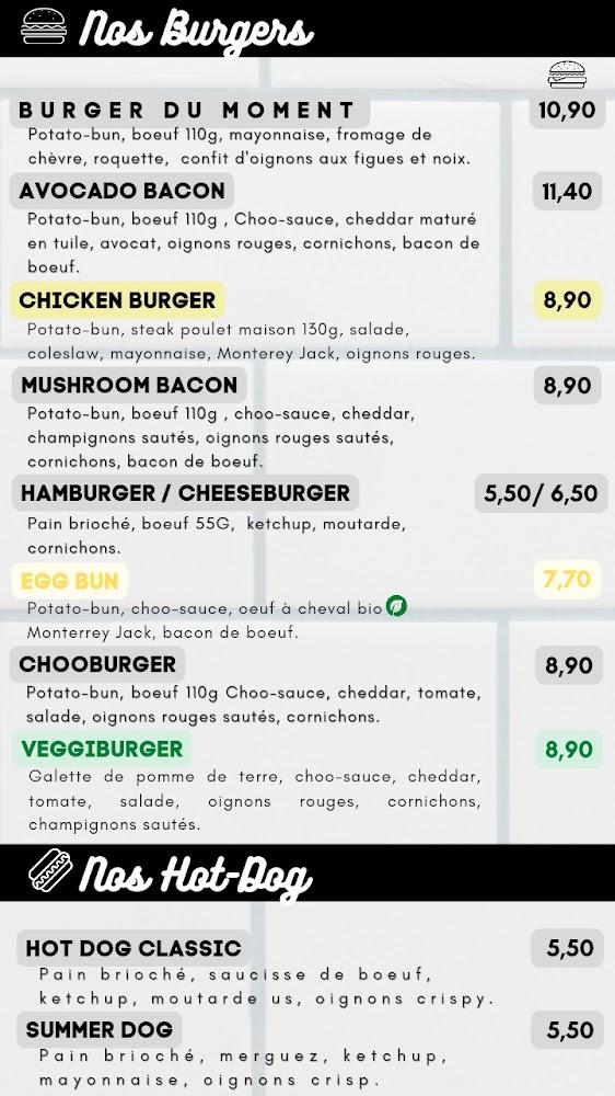 WECHOO BURGERS MAISON - Menu Image 3